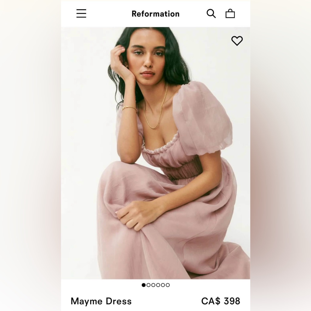 Reformation Mayme Midi Dress - Dusty Rose